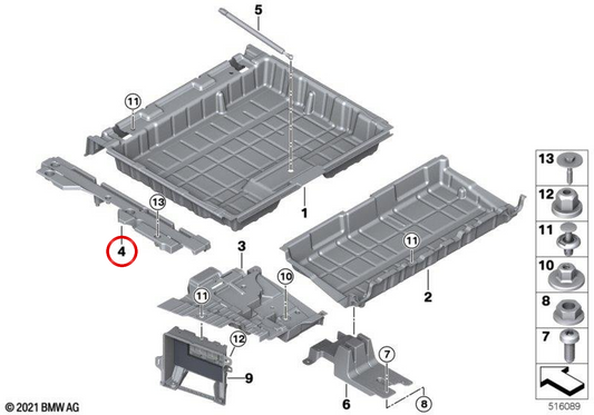 OEM de base du sol gauche 51479484951 pour BMW G31. BMW d'origine.