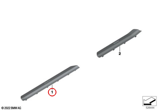 Embekellose M für den rechten vorderen Eingang OEM 51479870754 für BMW G70. Original BMW.