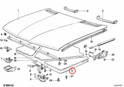 OEM 51481593 cuscinetto sinistro per BMW E28. BMW originale.