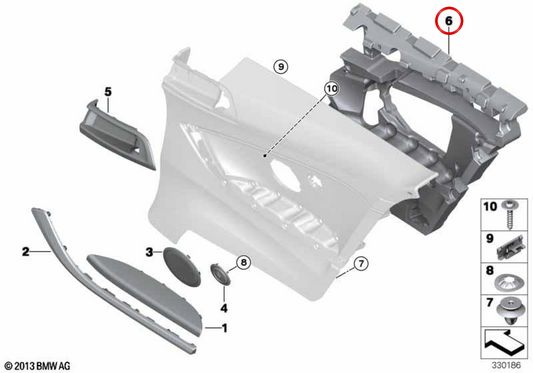 Rechts isolierende OEM 51487299048 für BMW F32, F82. Original BMW.