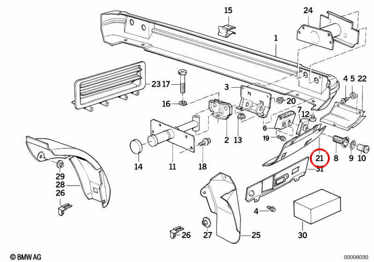 Isolamento termico OEM 51488149257 per BMW E34. BMW originale.