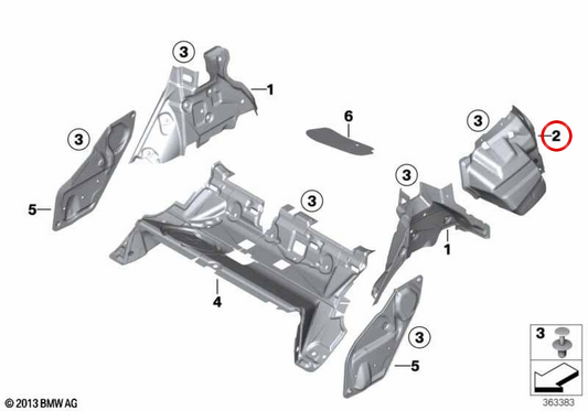 Aislante acústico maletero derecho OEM 51489175114 para BMW F25. Original BMW.