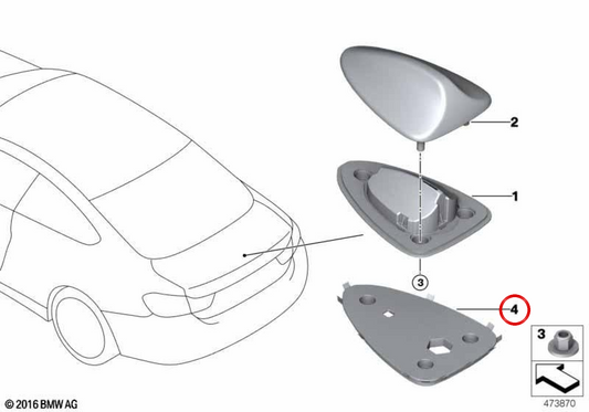 OEM -Befestigungswerkzeug 51497424449 für BMW F23, F33, F83. Original BMW.