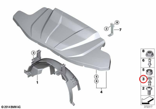 Dilatable Rivet OEM 51498166702 für Mini -Landsmann F60, F60 LCI, BMW E81, E87, E46 ... und mehr. Original Mini.
