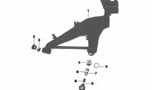 Soporte brazo suspensión trasero OEM 33302221369 para BMW E81, E82, E87, E88, E90, E91, E92, E93, F20, F21, F22, F23, F30, F31, F32, F33, F34, F35, F36, X1 E84. Original BMW.