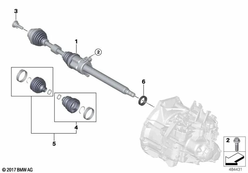 Dust protection plate for BMW 2 Series F45N, F46N, X2 F39 and MINI F54, F57, F60 (OEM 31607934577). Original BMW