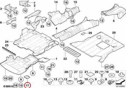 Deckungsabdeckung OEM 51617199687 für BMW E46, E85, E86. Original BMW.