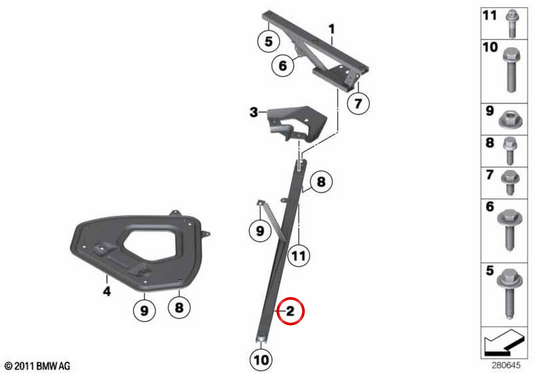 Barra a torsione posteriore sinistra OEM 51617208659 per BMW E89. BMW originale.