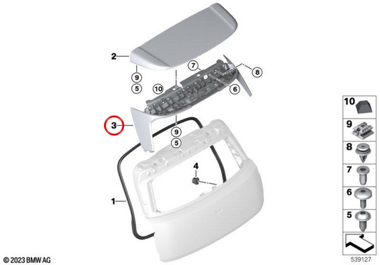 OEM 51625A0DF05 Rear Aeroblade for MINI Countryman U25 (T16A, G16A, Z9CA) and more. Original MINI.
