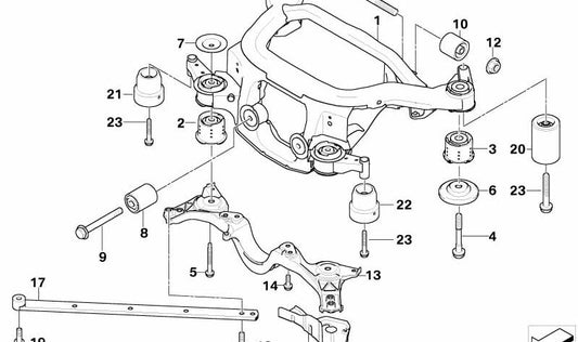 Amortiguador de vibraciones derecho OEM 33303415630 para BMW X3 E83, E83N. Original BMW.