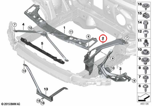 Suporte direito OEM 51647307874 para MINI F56, F55, Cabrio F57... e muito mais. MINI originais.