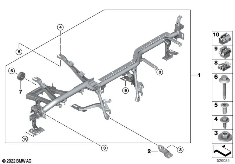 Structure Porte de la carte d'instruments pour BMW G42, G87 Series 3 G20, G20N, G21, G21N, G28, G28N, G80, G81 Series 4 G22, G23, G26, G82, G83 (OEM 51459462985). BMW d'origine