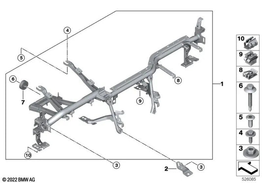 Dashboard support structure for BMW G42, G87 3 Series G20, G20N, G21, G21N, G28, G28N, G80, G81 4 Series G22, G23, G26, G82, G83 (OEM 51459462985). Original BMW