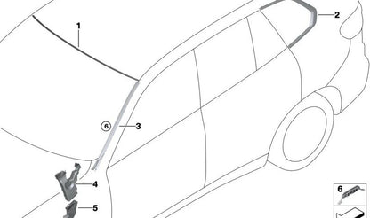 Windshield Upper Cover for BMW 6 Series G32, G32N X5 F95, F95N, G05, G05N, G18, G18N X6 F96, F96N, G06, G06N Genuine BMW
