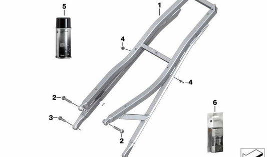 Cuadro trasero OEM 46518551375 para motos BMW S 1000 XR (K49) 2015-2019. Original BMW Motorrad.