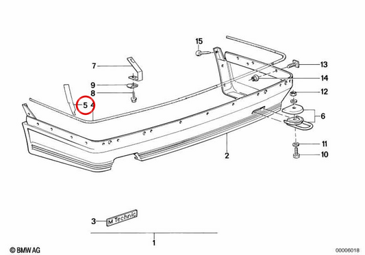 Rechtsrad Paso Protector 51711926202 für BMW E30. Original BMW.