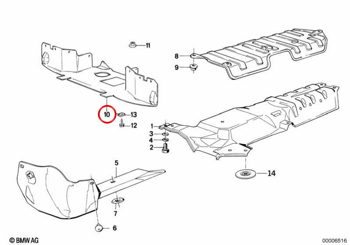 OEM 51711965609 engine compartment insulation for BMW E30. Original BMW.