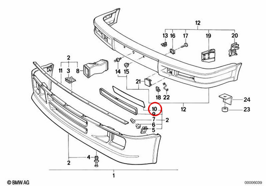 Película protetora OEM 51712239714 para BMW E30. BMW genuíno.