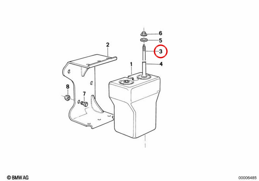 Parafuso sextavado OEM 51712292107 para BMW Série 3 (E36, E46), Série 5 (E34, E39), Série 7 (E32, E38), Z3 (E36), Z4 (E85, E86), X3 (E83), X5 (E53). BMW genuíno.