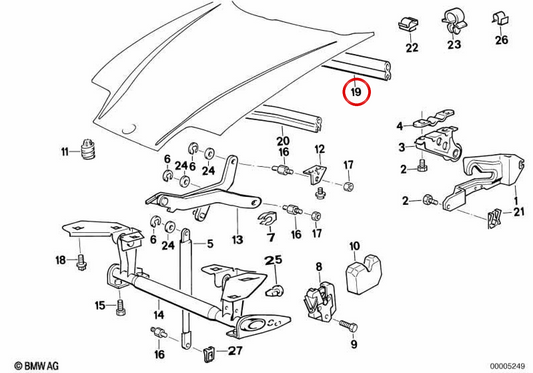 Scheda OEM 51712292398 per BMW Z1. BMW originale.
