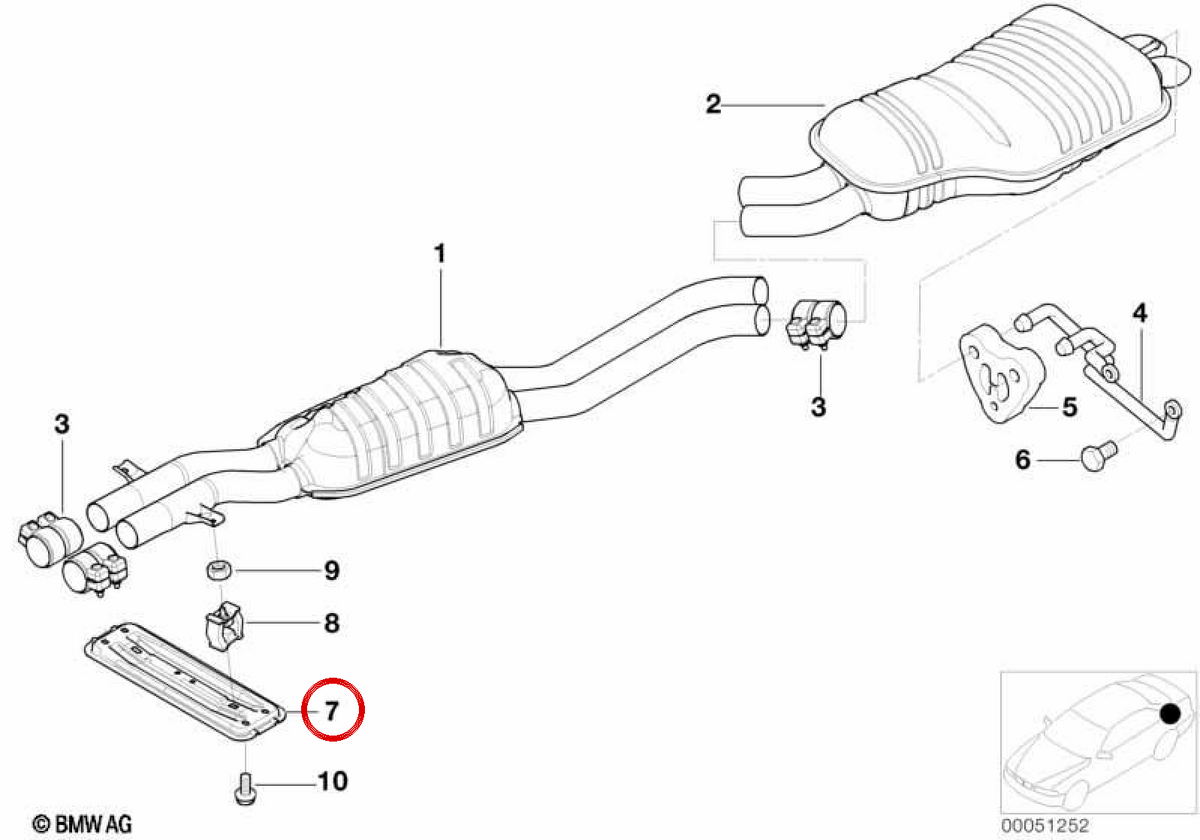 Supporto sindacale OEM 51712693023 per BMW E36, E46. BMW originale.