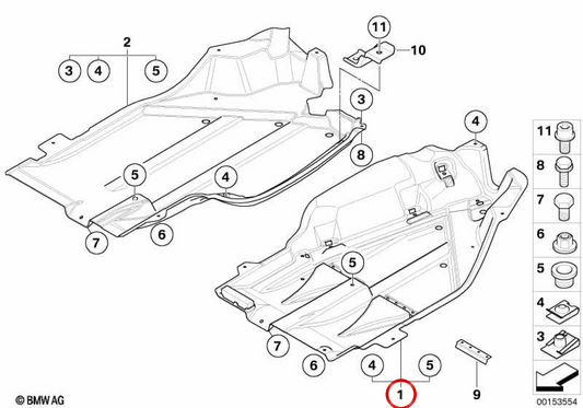 Linksabdeckung der OEM -Einzahlung 51713400039 für BMW E83. Original BMW.