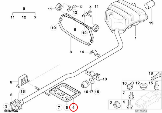 OEM Union Carrier 51717037919 para MINI R50, R53, R56, Clubman R55, Cabrio R52, R57, Coupe R58, Roadster R59... e muito mais. MINI originais.