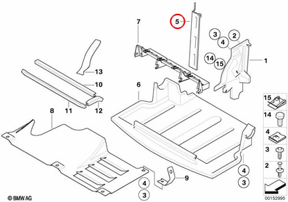 OEM 51717039673 Left Seal Board for BMW E85, E86. Original BMW.