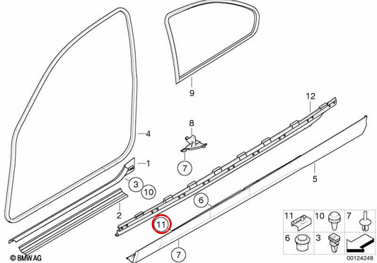 Formpapiere OEM 51717065608 für BMW 3 E46 E46 Compact 316ti, 318ti… und mehr. Original BMW.
