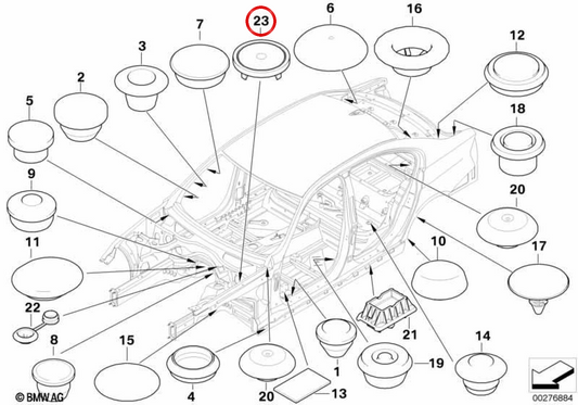 Tampa da coluna de direção OEM 51717123905 para BMW E90, E90N, E91, E91N, E92, E92N, E93, E93N. BMW genuíno.