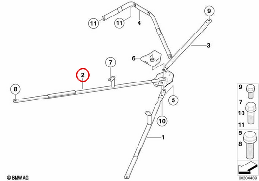 Brazo de suspensión delantero derecho OEM 51717239860 para BMW E93. Original BMW.