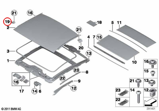 Vordere Unterstützung der OEM -Abgabdecke 51717274219 für BMW F06, F13. Original BMW.