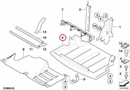 Cabrecárter OEM 51717895804 per BMW E85, E86. BMW originale.