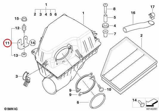OEM 51717900480 SIFECER D'ADMISSION POUR BMW E60, E61, E63, E64. BMW d'origine.