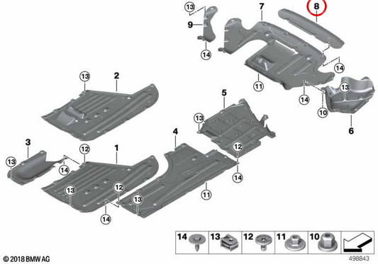 OEM 51718091107 Heckdiffusor für BMW G20, G21, G22, G23. Original BMW.