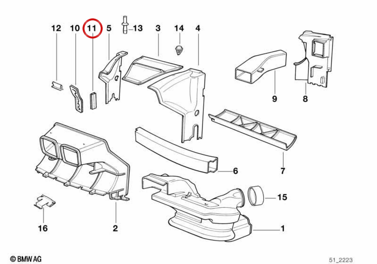OEM Container Board 51718123926 für BMW E31. Original BMW.