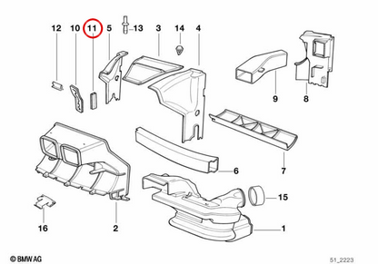 OEM Container Board 51718123926 für BMW E31. Original BMW.