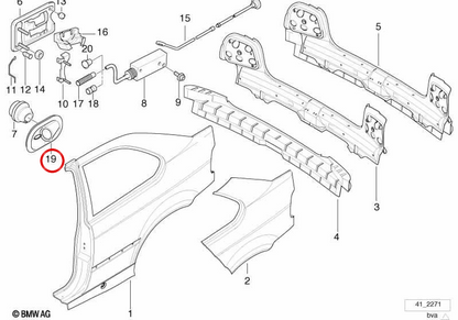 Sottoscrive OEM 51718189890 per BMW E36. BMW originale.