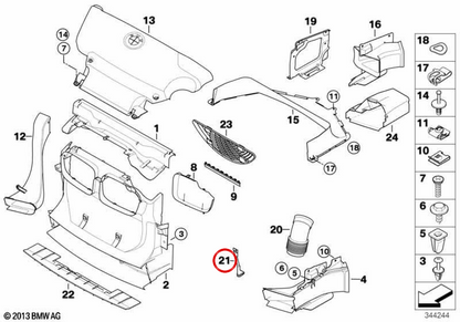 OEM 517196385 fixing support for BMW E46. Original BMW.