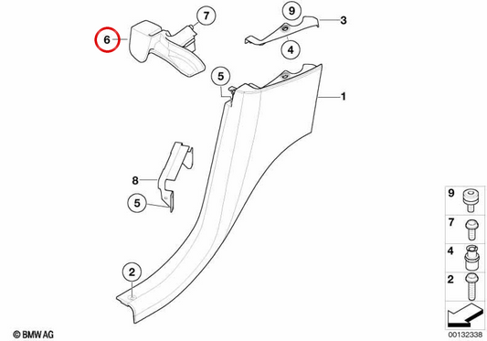 Cubierta lateral derecha OEM 51718232340 para BMW E52 (Z8). Original BMW.