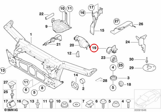 Cubierta izquierda de la cremallera de dirección OEM 51718242565 para BMW E46. Original BMW.