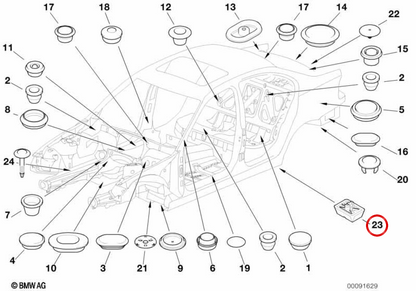 OEM 5171826885 Supporto dell'ascensore per BMW E46, E63, E64, E65, E66, E83, E85, E86, E89, E52. BMW originale