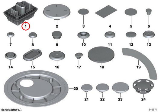 Original OEM 51719622340 Aufzug für BMW (Kompatibilität: 1 F20/F21 -Serie, 2 F22/F23/F87 -Serie, 3 F30/F31/F34 -Serie, Serie 4 F32/F33/F36/F82/F83). Original BMW.