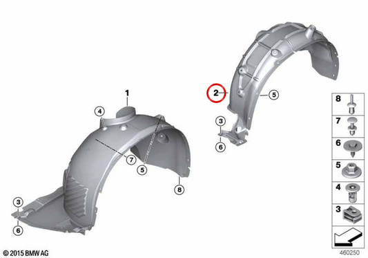 Couvercle de roue arrière droite OEM 51719627814 pour BMW F39. BMW d'origine.