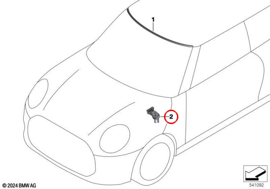 Canale di drenaggio sinistro OEM 51719629401 per MINI F65, F66, F67 Cooper C, Cooper S… e altri. Originale MINI