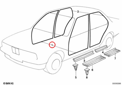 Front edge protector OEM 51728139940 for BMW E32. Original BMW.