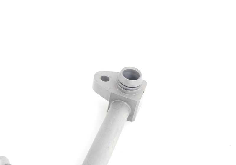 Tubería de aceite para radiador OEM 17227578659 para BMW X5 E70. Conducción de aceite del motor al radiador. Original BMW.