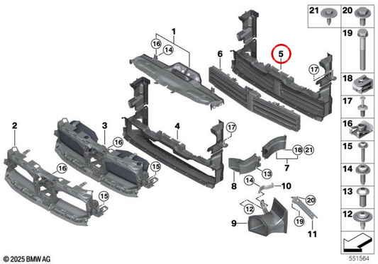 Steuerluftkanal für die untere Heckklappe OEM 51745A32A80 für BMW X2 U10 18d, 20i, 25i, M35i xDrive... und mehr. Original BMW.