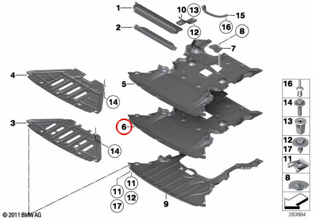 Cobrecarter OEM 51752990576 per BMW E84. BMW originale.