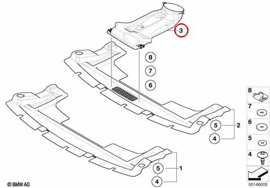Conducto de aire EHPAS para MINI Cooper S R52 Cabrio y R53 con cambio automático OEM 51757201453. Original MINI